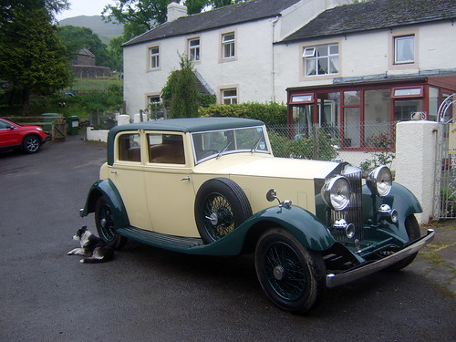 A photo of a Rolls Royce outside a hotel in the Lake District