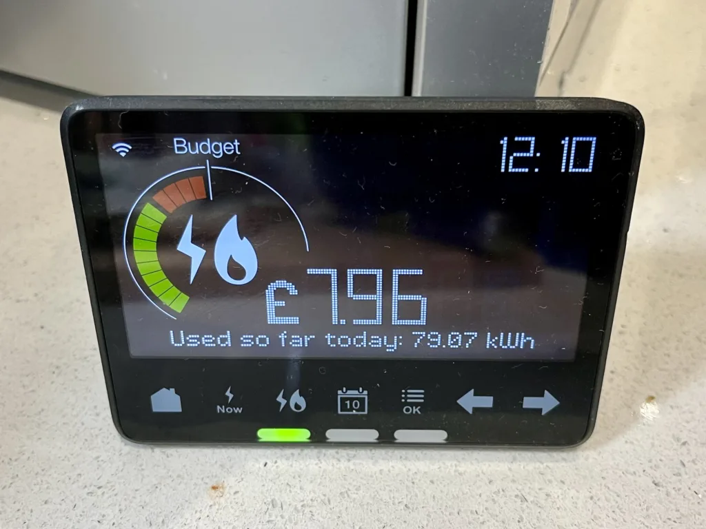 Our In Home Display, which shows our usage from our smart meters and connects using Zigbee