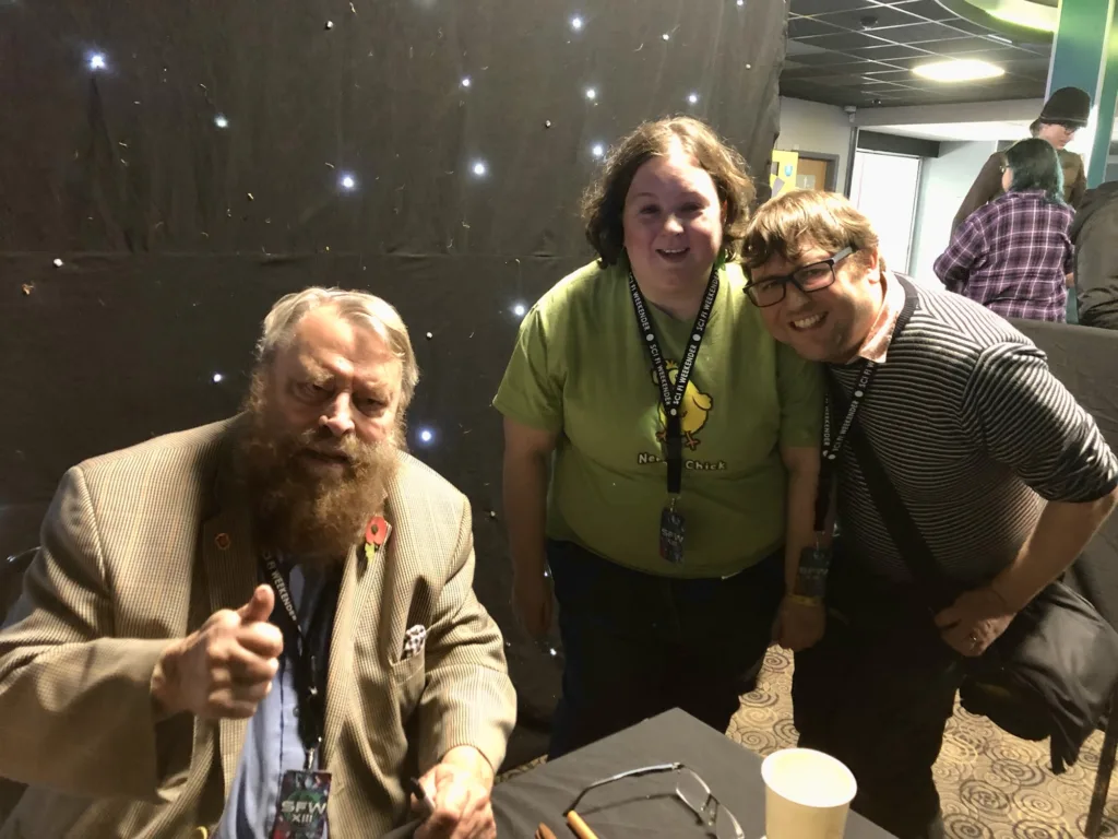 Neil and Christine with Brian Blessed at Sci-Fi Weekender XIII