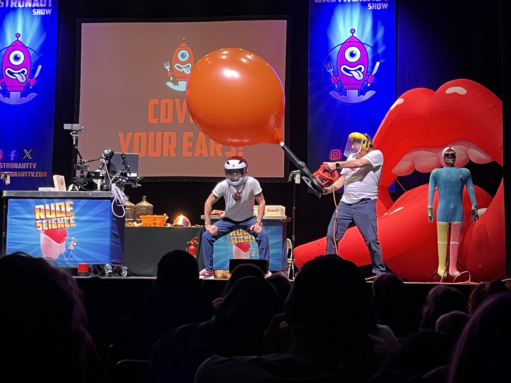 A photo taken during the Rude Science show at the Halifax Victoria Theatre