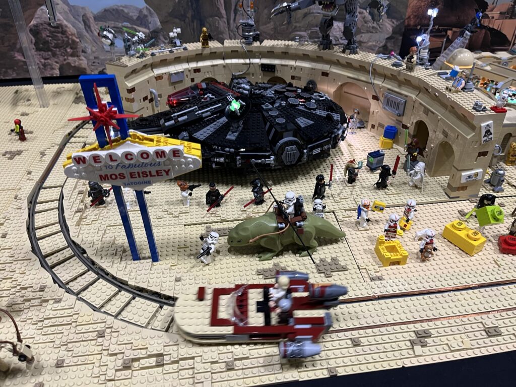 A photo of a Star Wars themed Lego set at the Calder Valley Brick Show
