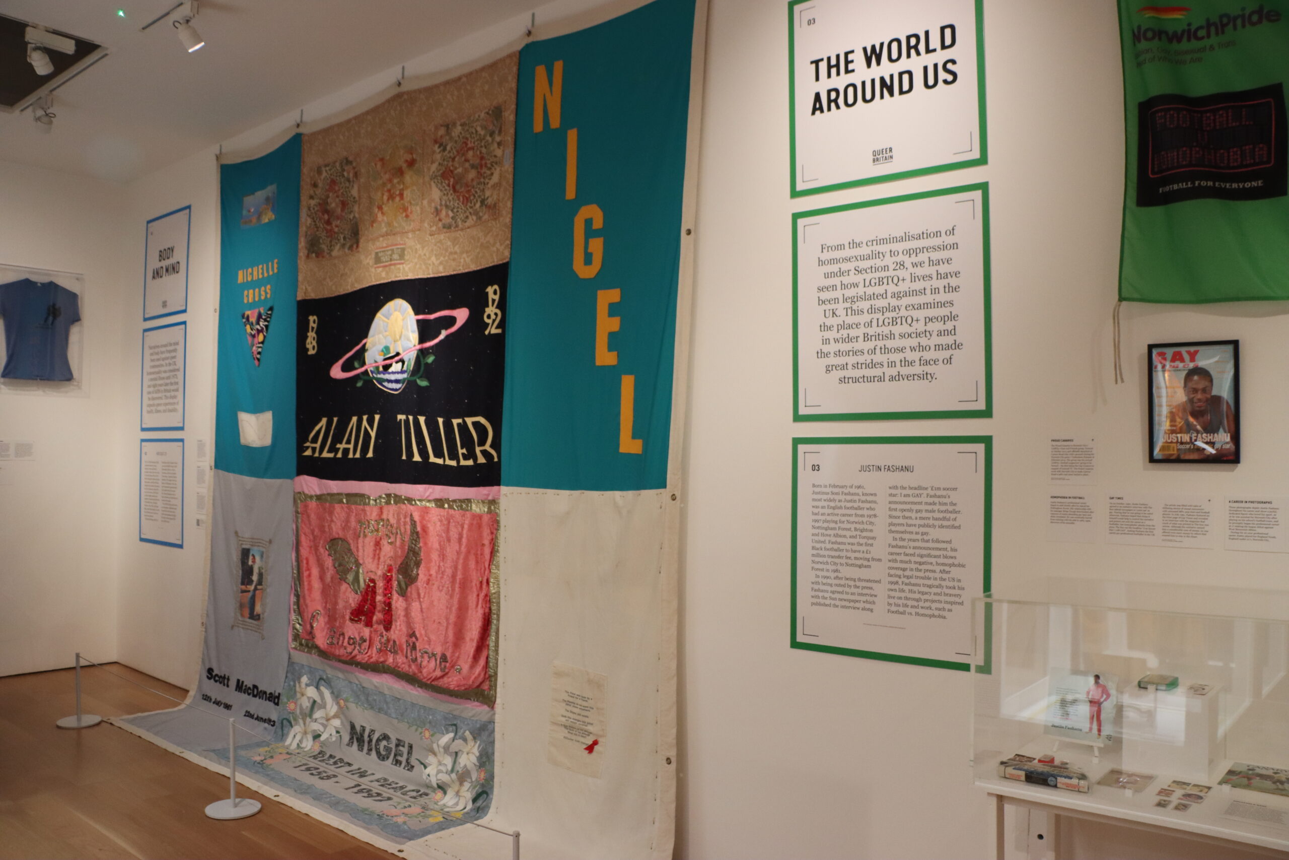 A photo inside the galleries at Queer Britain.