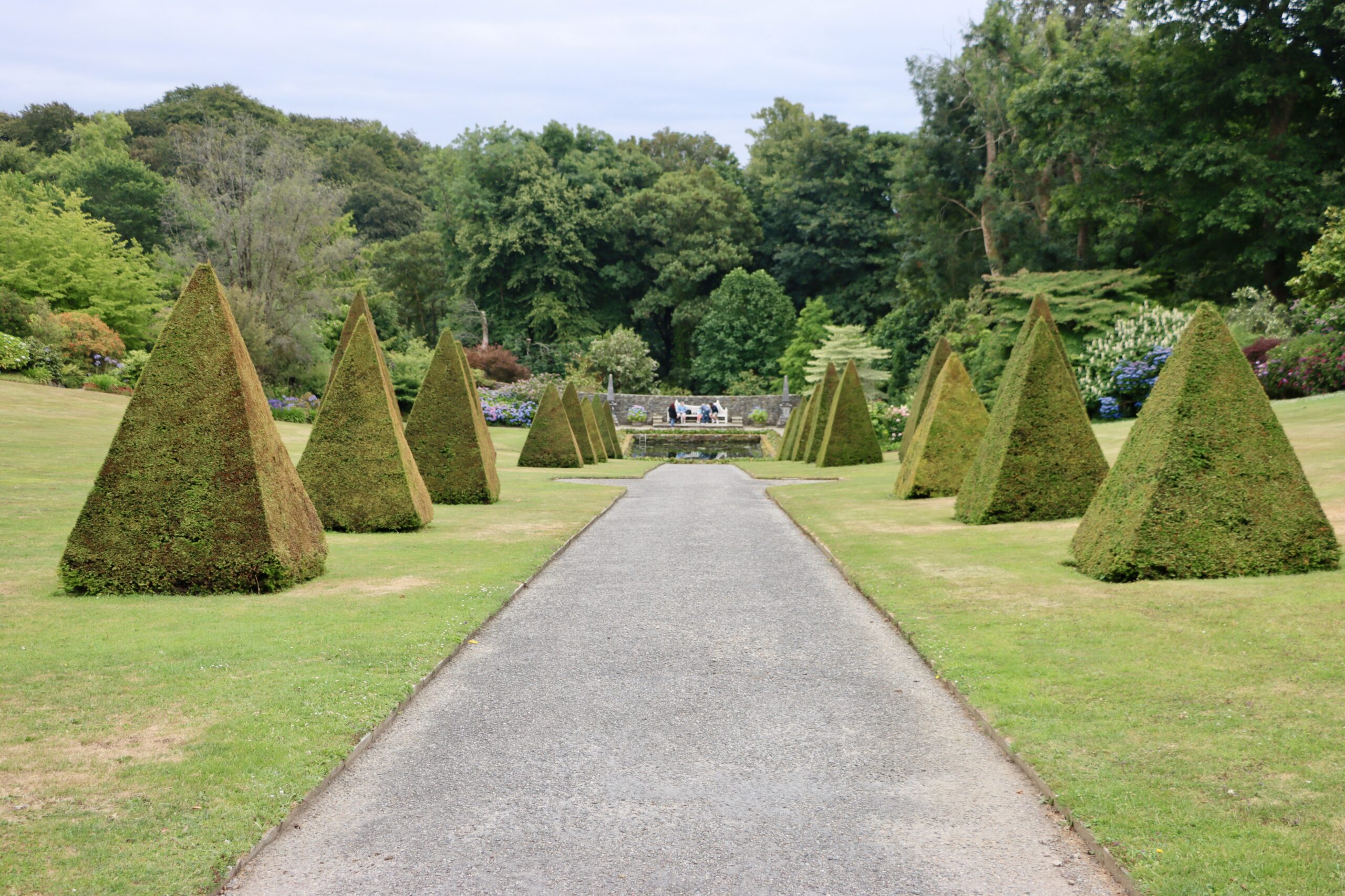 A photo of the formal part of the Hidden Gardens at Plas Cadnant