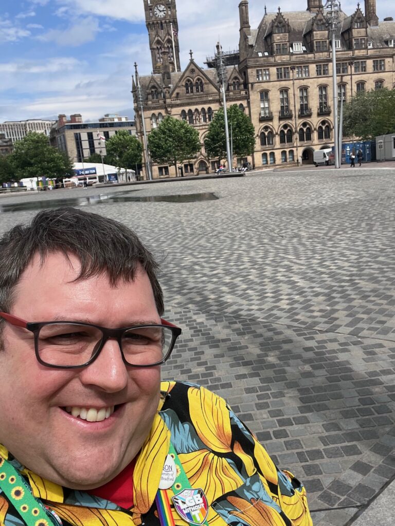 Me standing in City Park in Bradford