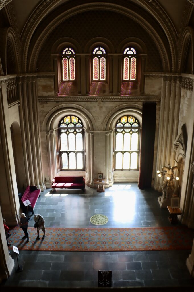 A photo taken inside the Great Hall at Penrhyn Castle