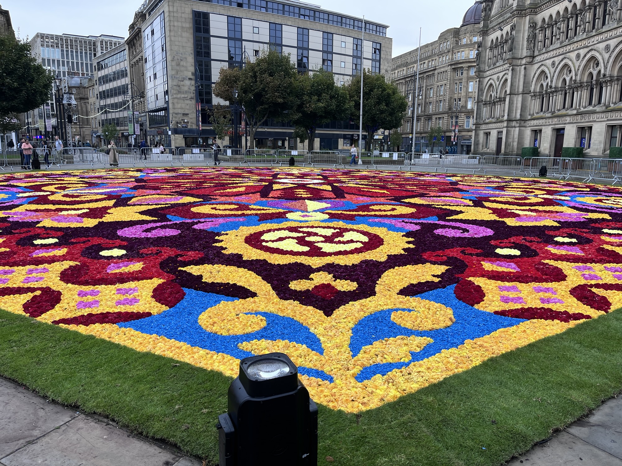 A photo of the Flower Carpet in Centenary Square in Bradford