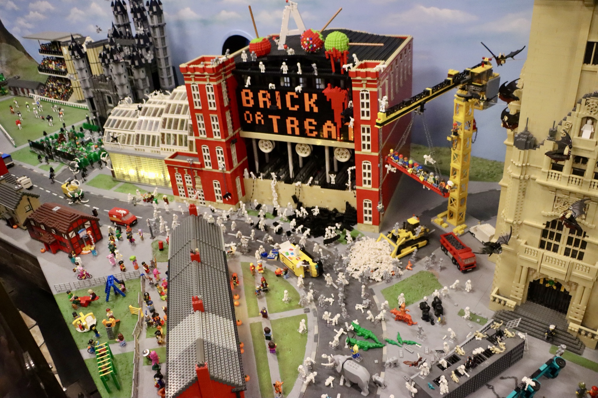 Some Lego models inside the Legoland Discovery Centre in Manchester
